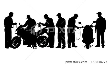 Black Solid Charging System Testing Silhouettes 138848774