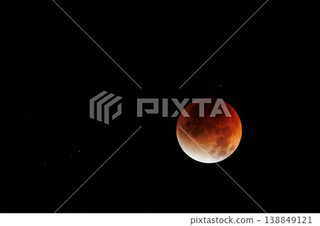 月全食的紅月 月全食的紅月 138849121