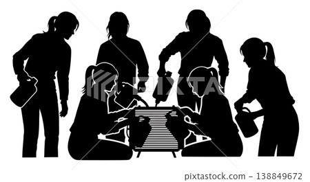 Black Solid Female Radiator Coolant Fill Silhouettes Black Solid Female Radiator Coolant Fill Silhouettes 138849672