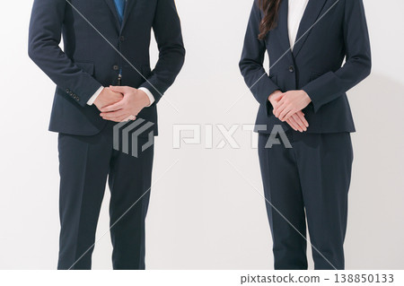 Close-up shots of two business people side-by-side. Close-up shots of two business people side-by-side. 138850133