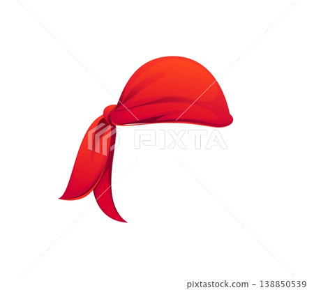 Pirate bandana of Caribbean corsair and captain kerchief headwear, cartoon vector game icon Medieval pirate red bandanna, sailor boatswain or seaman skipper and piracy crew marine headgear Pirate bandana of Caribbean corsair and captain kerchief headwear, cartoon vector game icon Medieval pirate red bandanna, sailor boatswain or seaman skipper and piracy crew marine headgear 138850539
