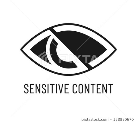 Sensitive content, censored photo icon or sign. Hidden password or web material sign, sensitive content or photo warning pictogram. Censored data video icon Sensitive content, censored photo icon or sign. Hidden password or web material sign, sensitive content or photo warning pictogram. Censored data video icon 138850670