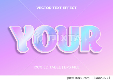 Unique editable art text effect. Text Effects 138850771