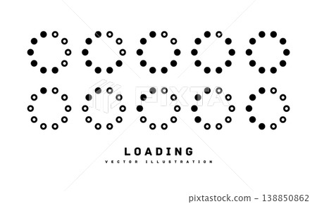 Loading simple icon set vector illustration Loading simple icon set vector illustration 138850862