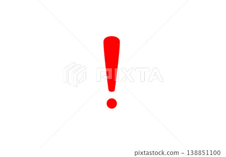Red exclamation mark icon Red exclamation mark icon 138851100