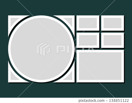 Template collage of six frames, images, photo Template collage of six frames, images, photo 138851122