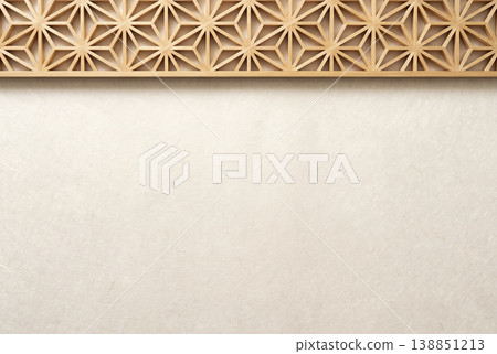 Japanese-style background material: Kumiko woodworking 138851213