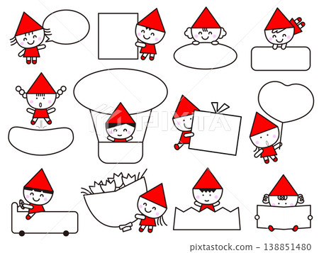 為戴三角帽的兒童設計的車頂框架 138851480