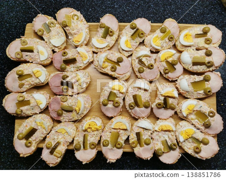 czech canape food czech canape food 138851786