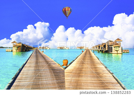 Beautiful coral reef sea in the Indian Ocean Beautiful coral reef sea in the Indian Ocean 138852283