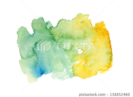 Green and yellow watercolor abstract texture Green and yellow watercolor abstract texture 138852460