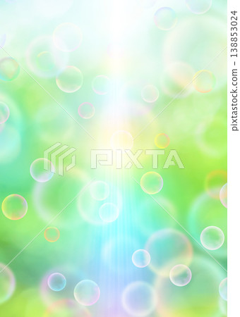 Soap bubbles with green background Soap bubbles with green background 138853024