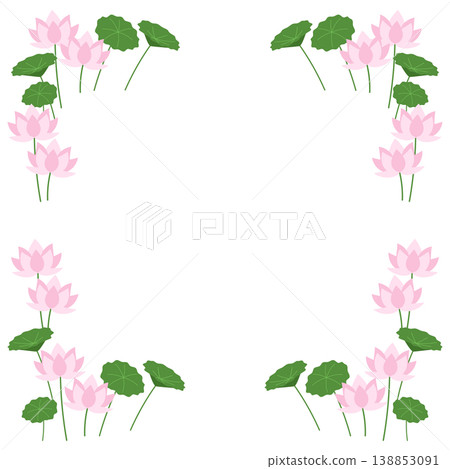 lotus flower frame lotus flower frame 138853091