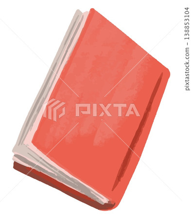 Watercolor style vector illustration of red closed book on white background Watercolor style vector illustration of red closed book on white background 138853104