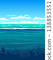 Underwater ocean sea. Deep water, underwater ocean 138853551