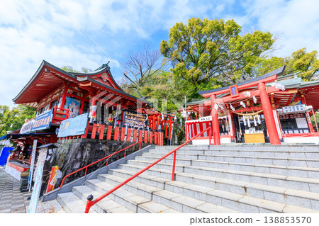 熊本縣熊本市熊本城稻荷神社春季景色 熊本縣熊本市熊本城稻荷神社春季景色 138853570