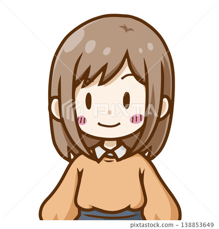 A chibi-style illustration of a smiling woman looking forward (bright, energetic, positive) - suitable for blogs, social media, and educational materials. A chibi-style illustration of a smiling woman looking forward (bright, energetic, positive) - suitable for blogs, social media, and educational materials. 138853649
