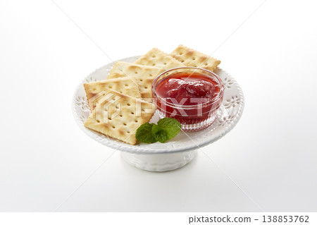 An image of glossy, delicious-looking strawberry confiture. An image of glossy, delicious-looking strawberry confiture. 138853762