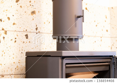 Firewood stove chimney 138854408