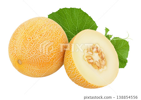 Melon isolated on white background with  full depth of field 138854556