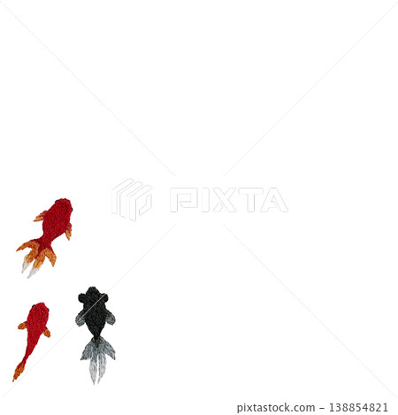 【金魚框】手工刺繡插畫材質 138854821