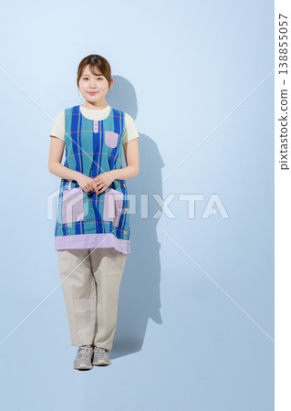 The image of a young female teacher working as a childcare worker, housekeeper, or in childcare support such as developmental support and therapeutic education. The image of a young female teacher working as a childcare worker, housekeeper, or in childcare support such as developmental support and therapeutic education. 138855057