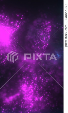 Abstract purple particle cloud with glowing bokeh and misty nebula on dark background, creating a dreamy cosmic atmosphere and futuristic digital vibe Abstract purple particle cloud with glowing bokeh and misty nebula on dark background, creating a dreamy cosmic atmosphere and futuristic digital vibe 138855072