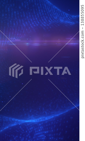 Dark blue abstract texture with subtle dotted patterns and soft light streaks, creating a moody futuristic tech background with depth and haze 138855095