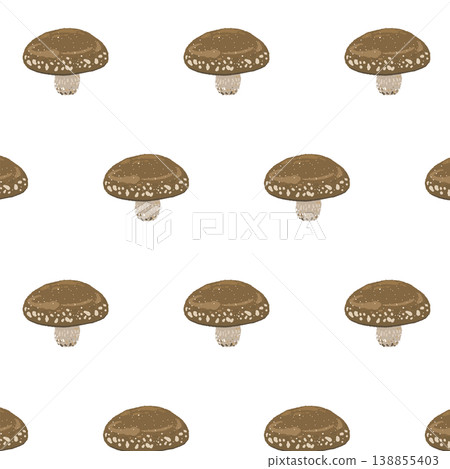 Shiitake mushroom seamless pattern background Shiitake mushroom seamless pattern background 138855403