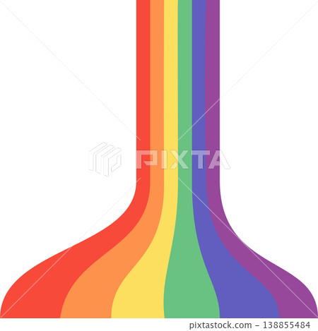 Vibrant Rainbow Flow Illustration, Colorful Straight and Curvy Pride Lines, Dynamic LGBTQA Symbol Design Element Isolated Vibrant Rainbow Flow Illustration, Colorful Straight and Curvy Pride Lines, Dynamic LGBTQA Symbol Design Element Isolated 138855484