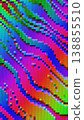 Glitch Art Pattern with Neon Colors for Retro 80s, Pixel Aesthetic 138855510