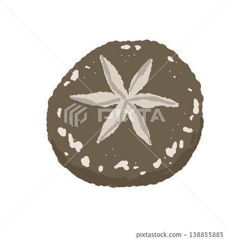 Illustration of decoratively cut shiitake mushrooms (top view) 138855885