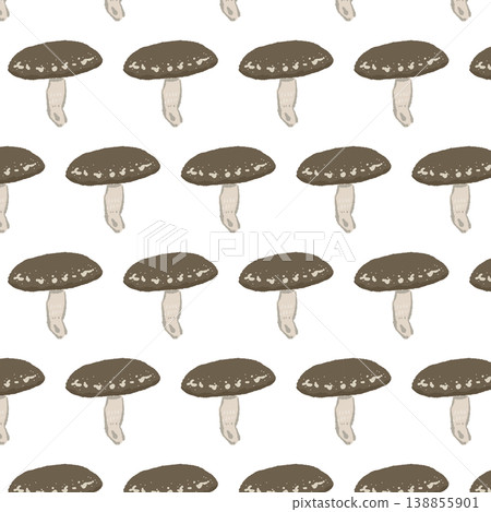 Seamless pattern background illustration of shiitake mushrooms (diagonal and aligned) 138855901