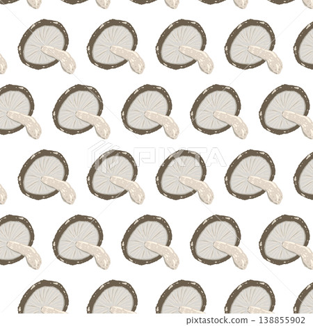 香菇（背面/網狀）無縫圖案背景插圖 138855902
