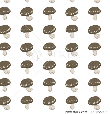 香菇（小而密集排列）無縫圖案背景插圖 138855906