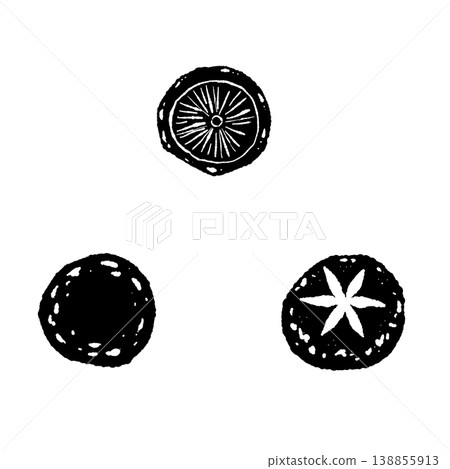 香菇擺件（俯視圖，裝飾切面，單色） 138855913