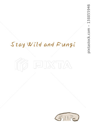 直式選單卡模板，圖案為半香菇。 138855946