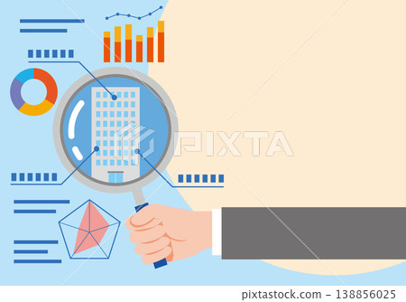 Company analysis illustration with copy space 138856025
