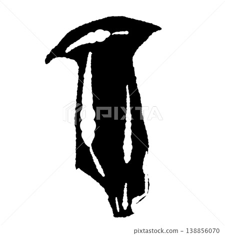 Illustration of sliced king oyster mushroom (single, front view, monochrome) Illustration of sliced king oyster mushroom (single, front view, monochrome) 138856070