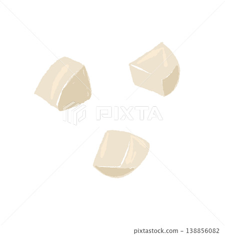 Set of diced king oyster mushrooms Set of diced king oyster mushrooms 138856082