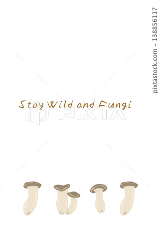 豎版菜單/卡片模板，以多朵杏鮑菇為特色。 138856117