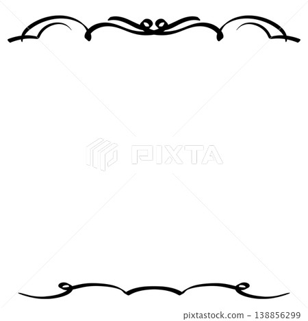 It is a letter frame drawn with lines. 138856299