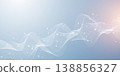 Modern digital technology background design with molecular plexus lines and dots. Futuristic network connection. Data flow. Abstract mesh, big data technology, AI, science, cyberspace. 138856327