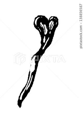 Maitake mushrooms torn by hand (single, variation, monochrome) 138856587