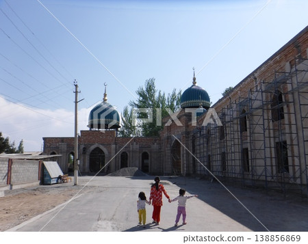 In front of the mosque In front of the mosque 138856869