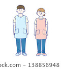 男女幼兒教育工作者的全身插圖 138856948