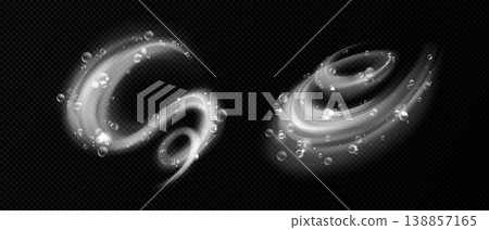 Water swirls with soap bubbles Water swirls with soap bubbles 138857165