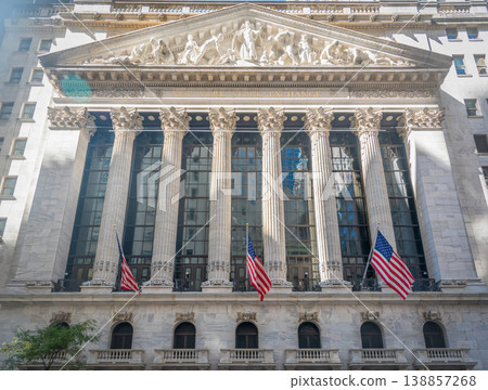New York Stock Exchange on a sunny day New York Stock Exchange on a sunny day 138857268