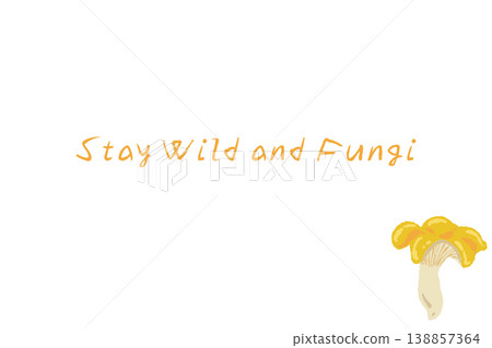Horizontal menu/card template with hand-drawn illustration of apricot mushrooms. 138857364