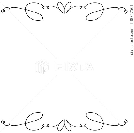 It is a letter frame drawn with black lines. It is a letter frame drawn with black lines. 138857501